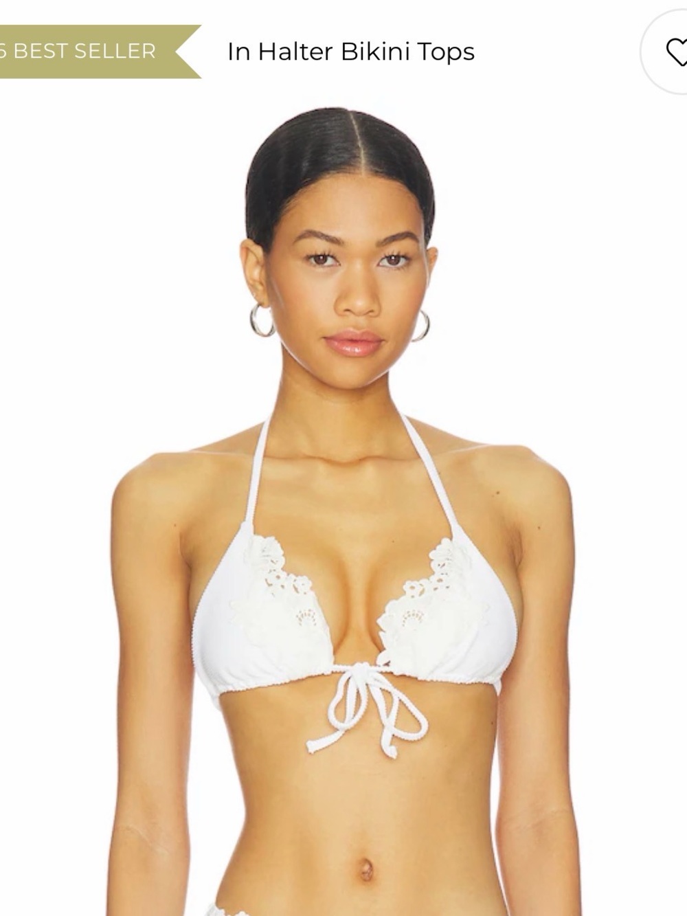 Lelani Bikini Top in White
For Love & Lemons
